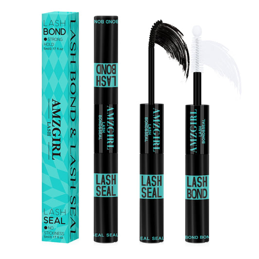 Lash Bond and Seal,Lash Glue for Eyelash Extensions,Eyelashes Clusters Lash Bond and Seal Waterproof 10ml,2 in 1 Eyelash Bond and Seal Long Lasting,Bond and Seal Lash Extensions Strong Hold
