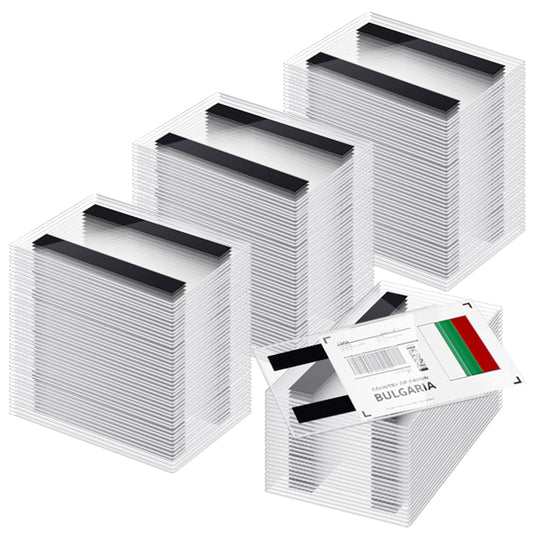 Ctosree 200 Pcs Magnetic Label Holder 5.5 x 3.5 Inches Pallet Rack Sign Holder Clear Plastic Protectors Magnetic Data Card Holders File Cabinet Labels for Metal Racks and Shelves Window