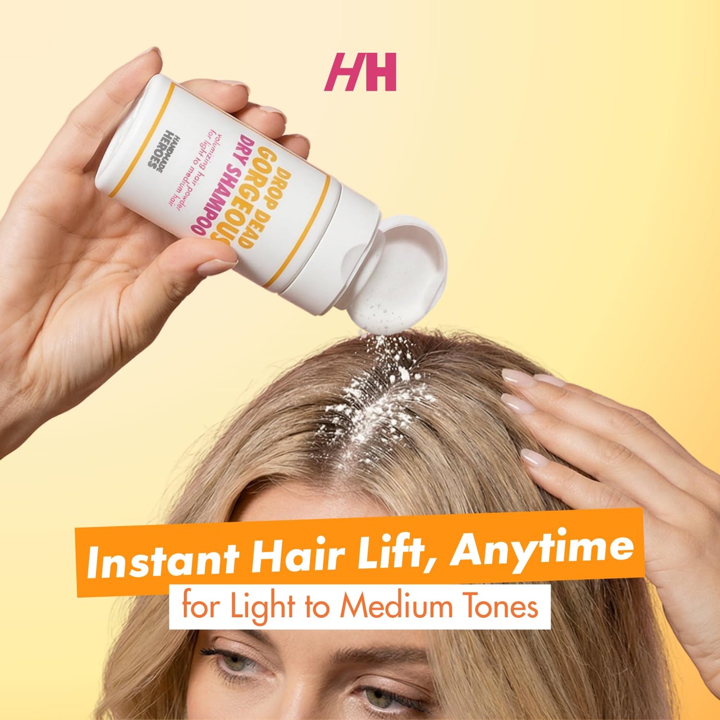Handmade Heroes Drop Dead Gorgeous Non Aerosol Dry Shampoo Volume Powder 1.8oz, 100% Natural & Vegan For Light and Blonde Hair (2 pc set)