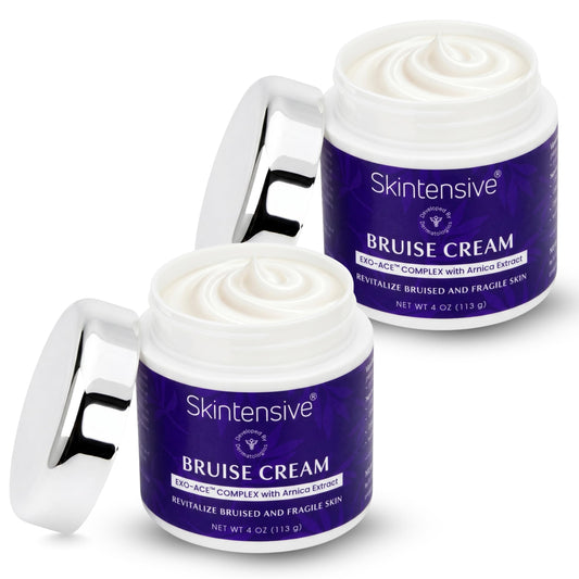SKINTENSIVE Arnica Bruise Cream for Thin Skin – Vitamin K Cream for Bruises & Skin Discoloration, Moisturizing Arnica Cream for Seniors, Non-Greasy Formula, 4 Oz (2 Pack)