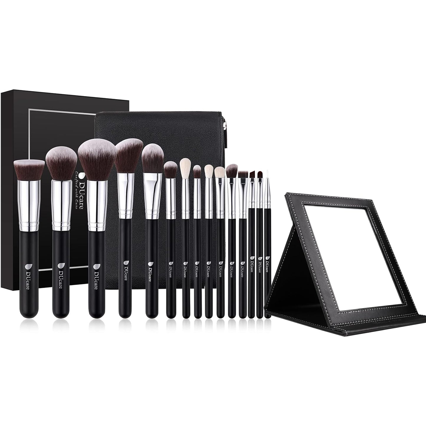 DUcare Makeup Brushes 15Pcs+Mirror