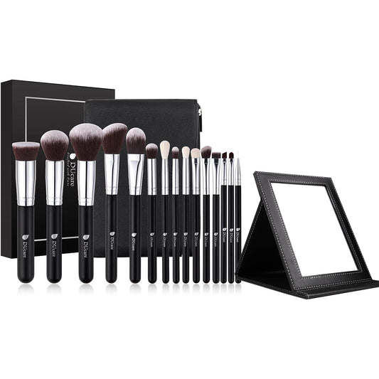 DUcare Makeup Brushes 15Pcs+Mirror