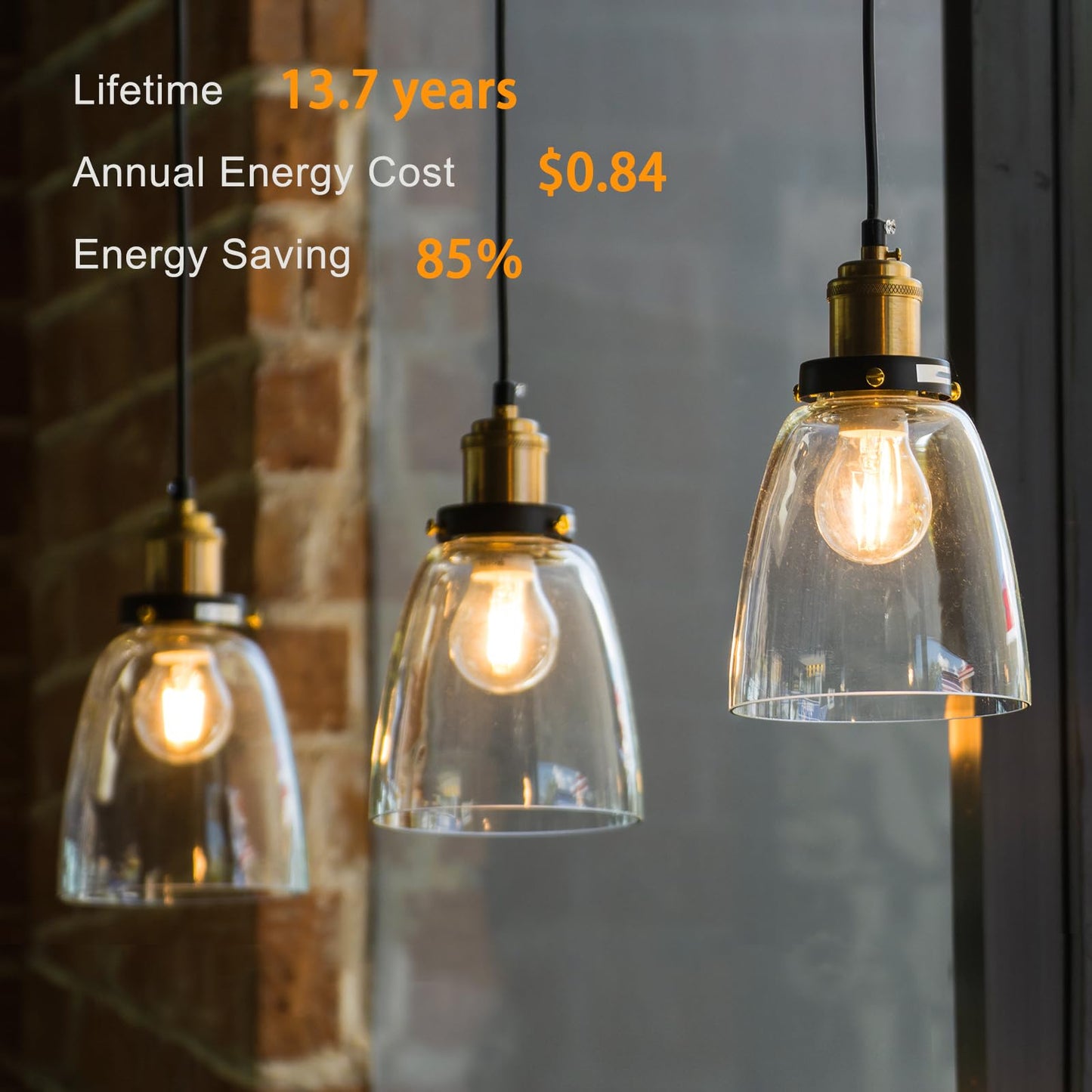 TJOY 12 Pack A19 Vintage LED Edison Bulbs, Dimmable, 60W Equivalent, High Brightness 2700K Warm White, 8W E26 Standard Base, 800 Lumens, CRI80+, Clear Glass Filament Bulb for Home, Farmhouse