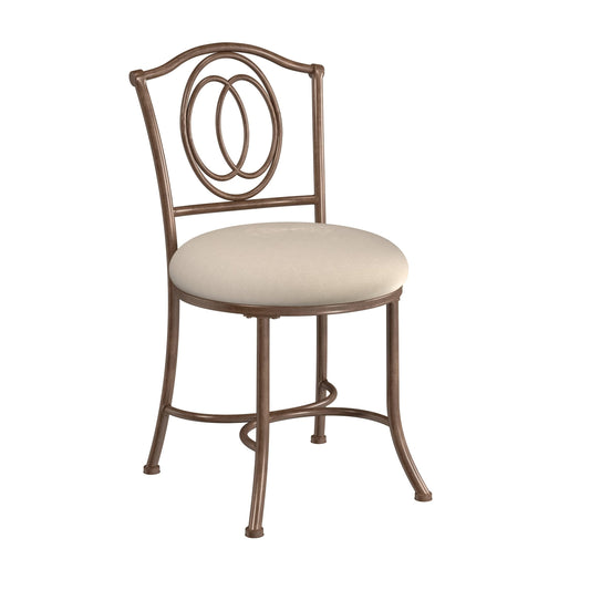 Hillsdale Emerson Metal Vanity Stool, Golden Bronze