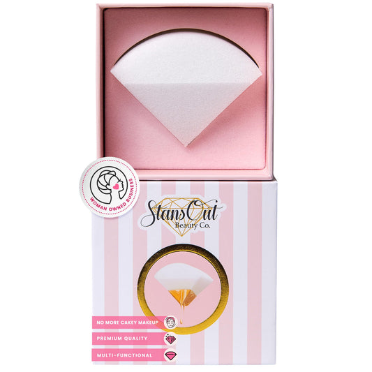 StansOut Memory Foam Makeup Sponge – No-Water-Needed Blender for Liquid, Cream & Powder Foundation – Airbrush Finish, Flawless Application