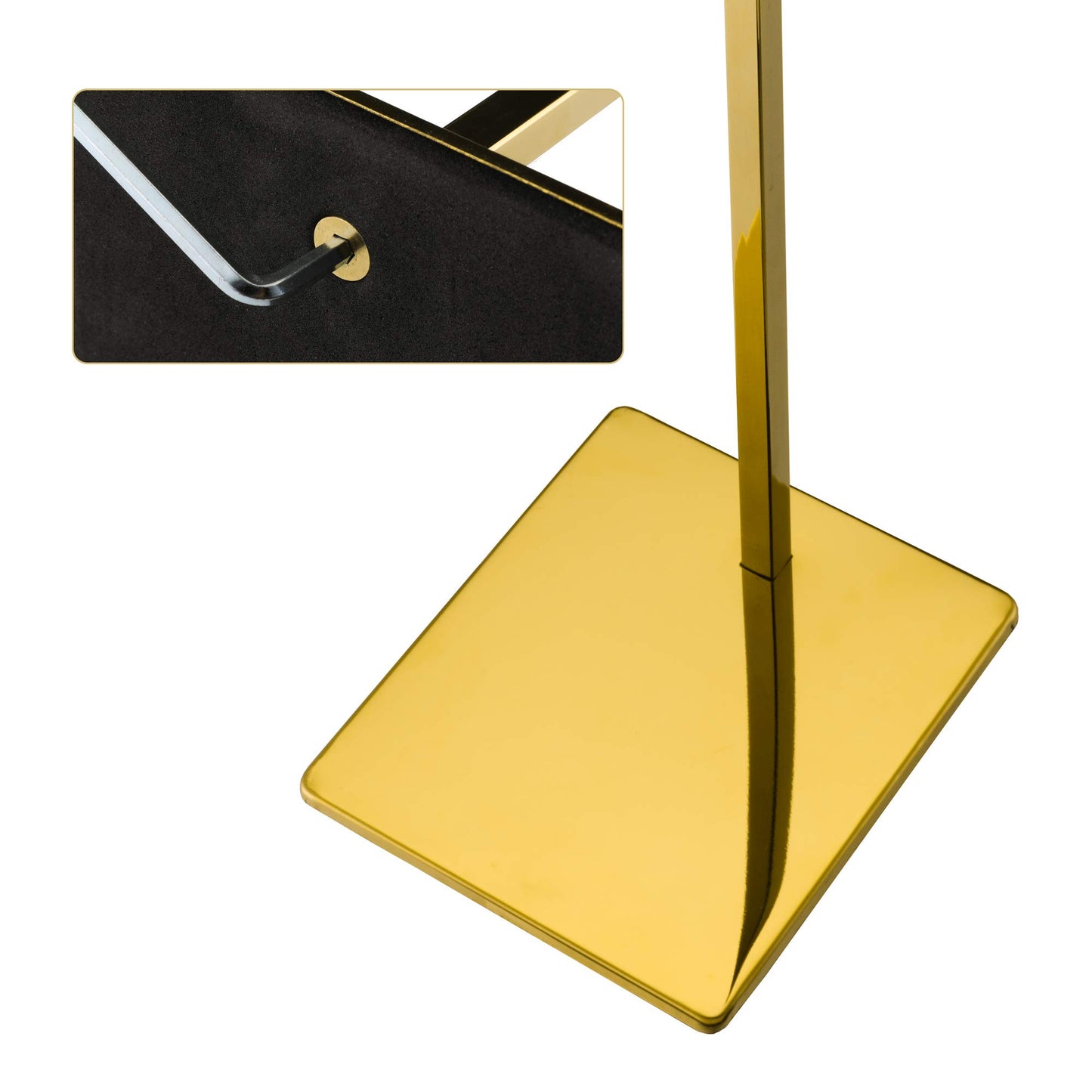 Elitnus Purse Display Stand Holder - Gold Adjustable Handbag Hanger Rack for Purses, Bags, Wreath - Tabletop, Desk, Closet Organizer - Retail Vendor Use