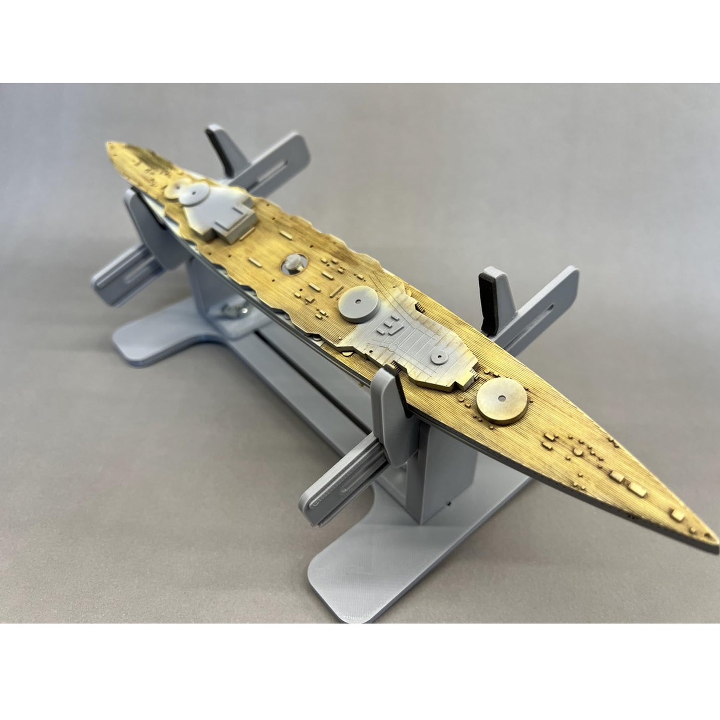 Sigvetan Stand for Model Boat kit Berth jig Stand Building aid Tool, for Most OF1/350-1/700 (Grey-3D Printed)