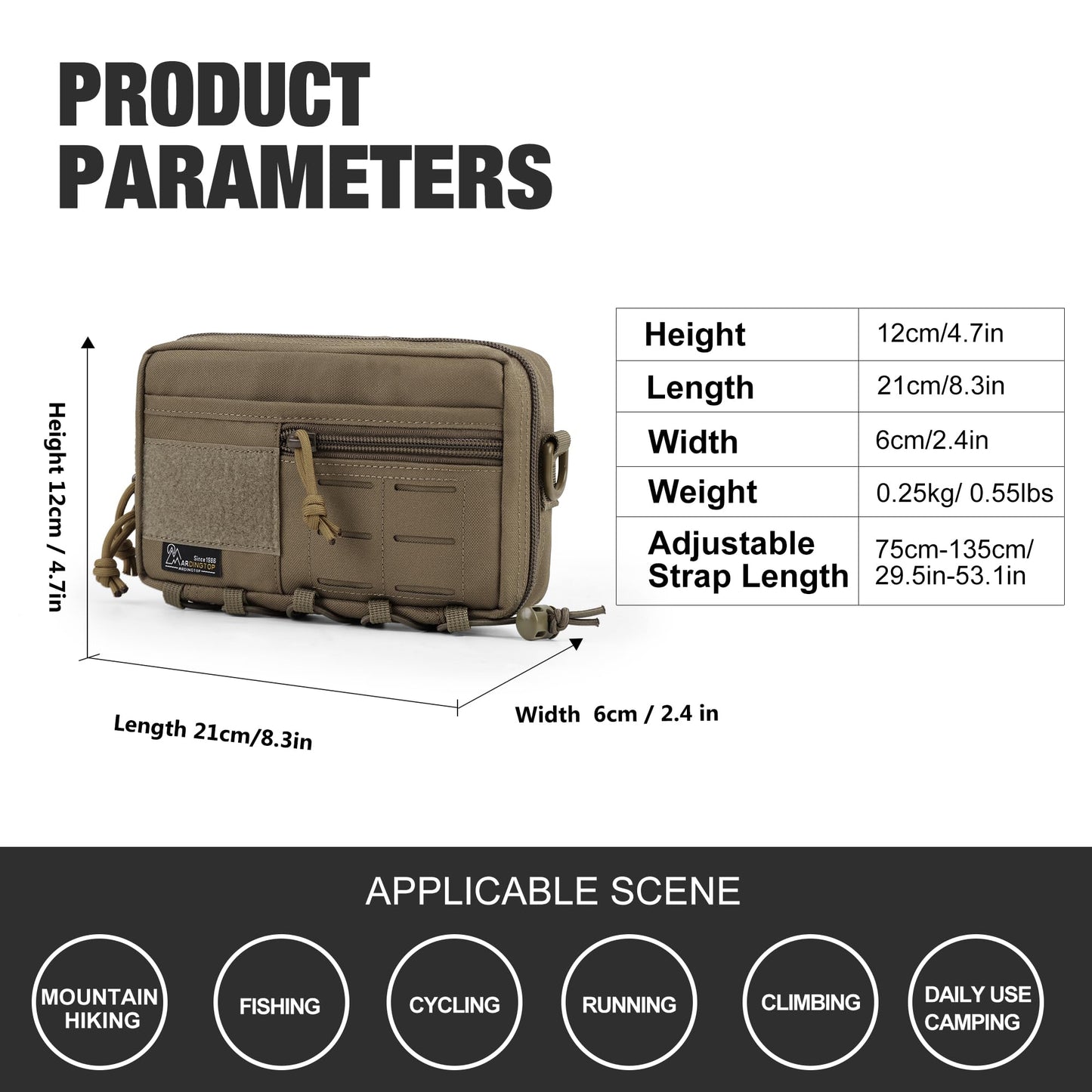 Mardingtop Tactical Molle Utility Pouch, Small Military Admin EDC Tool Organizer Bag