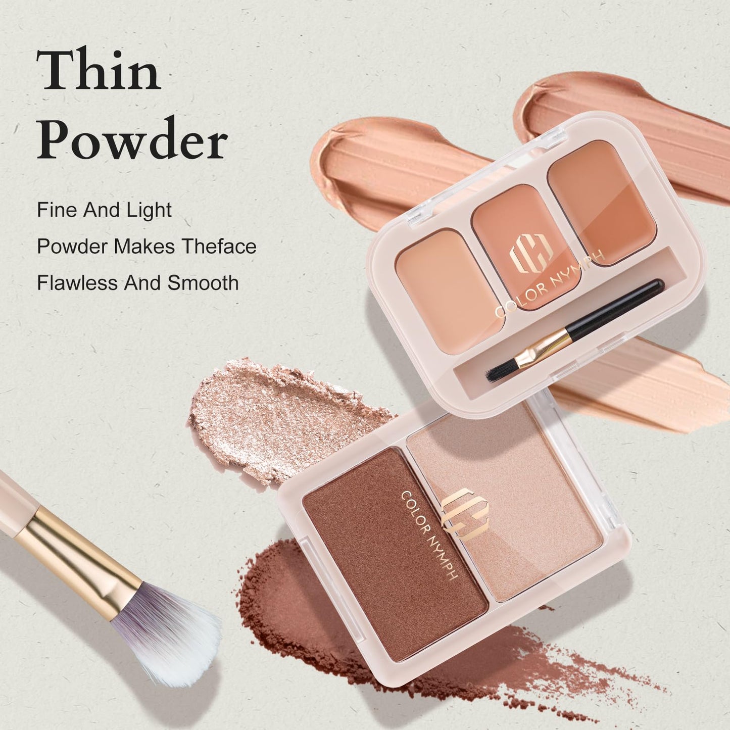 Color Nymph Makeup Sets For Women, Teen Girls With Travel-Friendly Makeup Kits Bag Included 9 Color Eyeshadow Palette Concealer Liquid Blush Eyeliner Lipgloss - #01