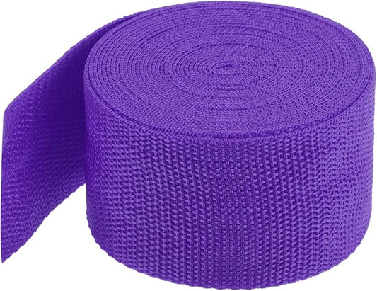 MECCANIXITY Lightweight Polypropylene Webbing Strap 2" 5 Yard Backpack Strapping Band Dark Purple for Outdoor Luggage Cargo Straps