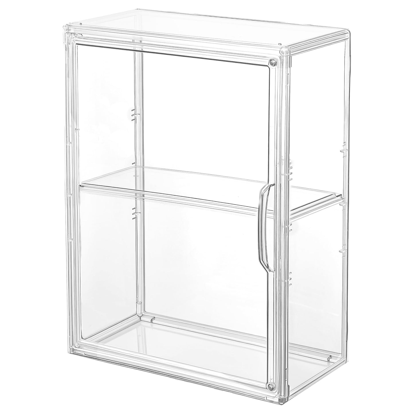 Acrylic Wall Mount Display Case for Collectibles Figures, 2 Tier
