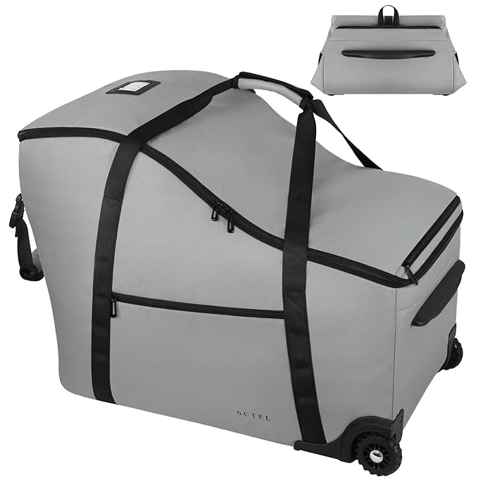 Car Seat Bags for Air Travel Fit Chicco Keyfit 35 and Anti-rebound Bar Base, Fit Doona Car Seat Stroller and Base, Nuna Pipa Travel Bag, Infant Car Seat Bag, Doona Travel Bag