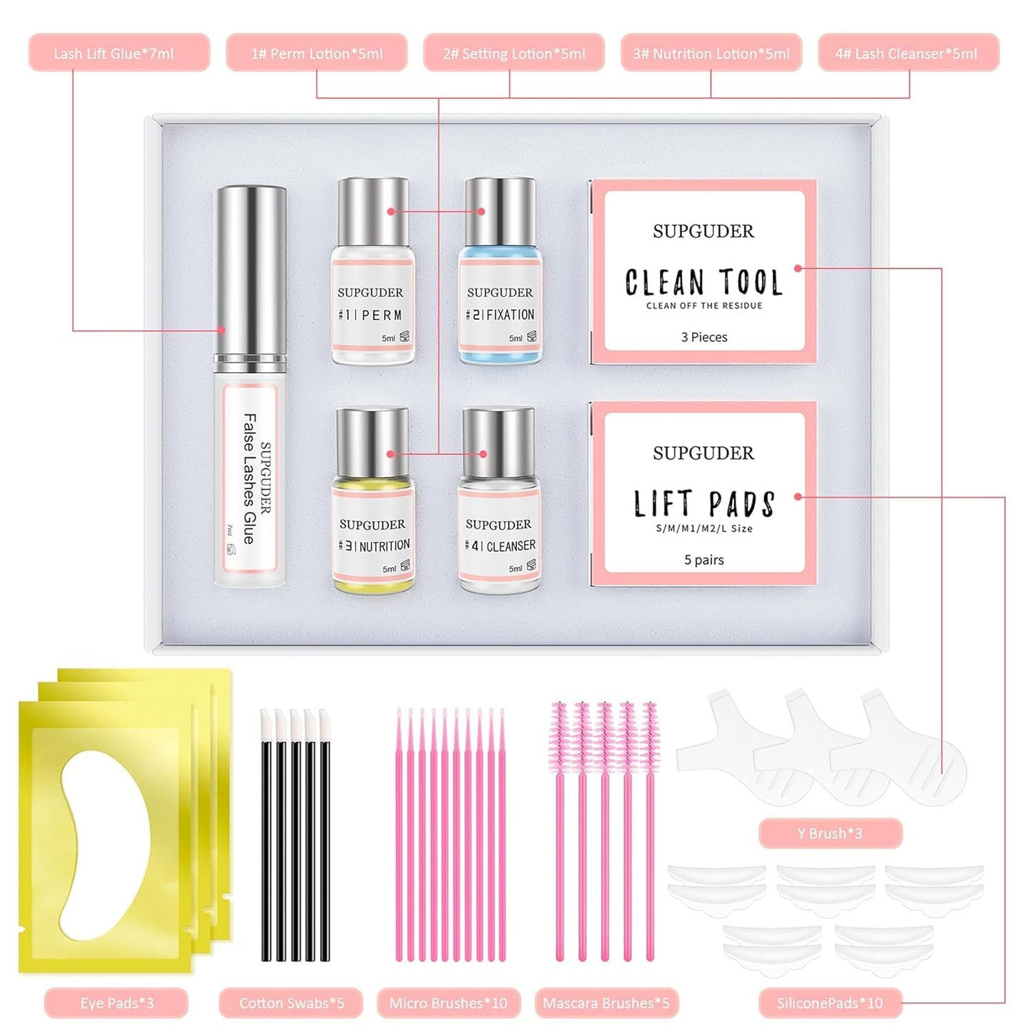 2026 Upgraded Lash Lift Kit for Perming,Curling and Lifting eyelashes,Semi-Permanent Salon Grade Supplies for Beauty Treatments,Includes Eye Shields,Pads and Accessories