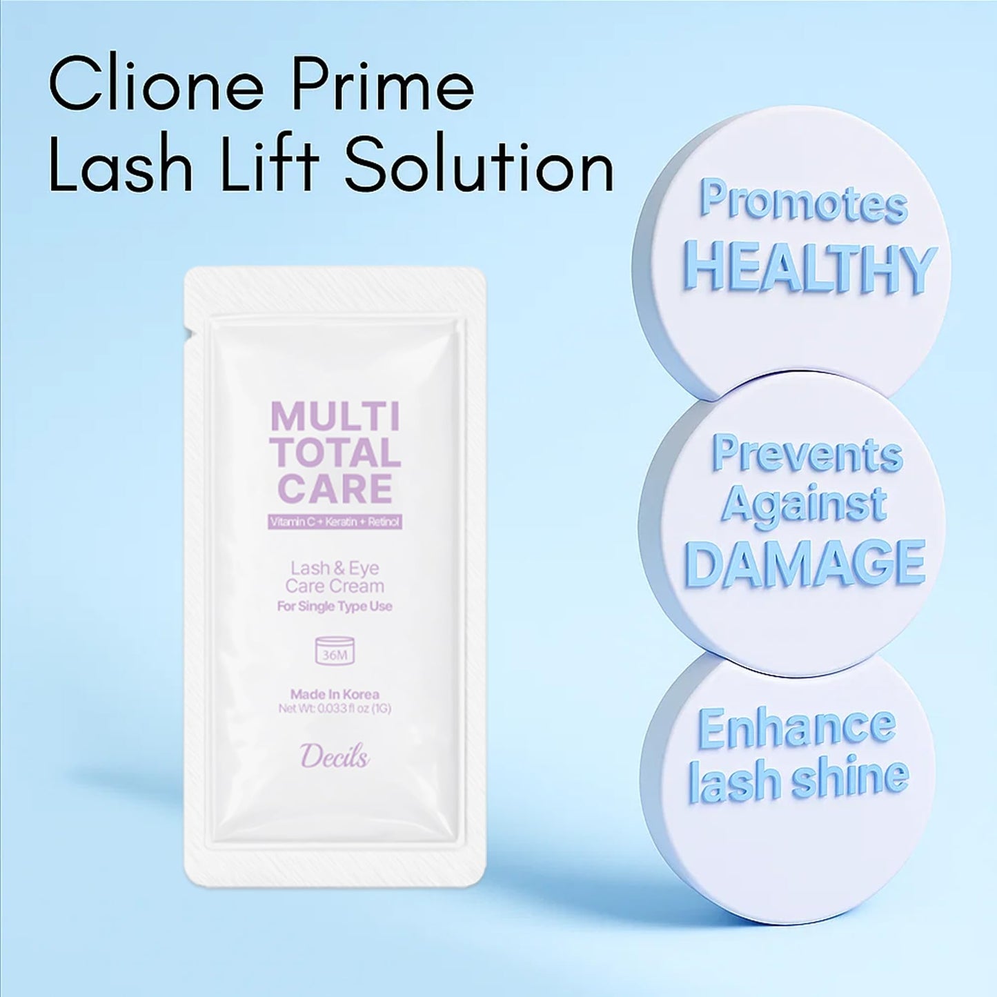 CLIONE PRIME Korean Lash Lift Lotion - Eyebrow Lamination Eyelash Perm Home & Professional Use Eyelash Lift Lash Perm Brow Lamination