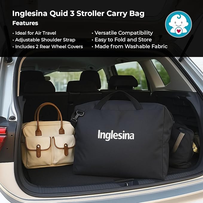 Inglesina Quid 3 Travel Stroller - Astral Blue | Lightweight Travel Stroller for Airplane, Umbrella Stroller for Baby & Toddler 0-55 lbs, Car Seat Compatible w/Carry Bag & Wheel Covers - Bundle Kit