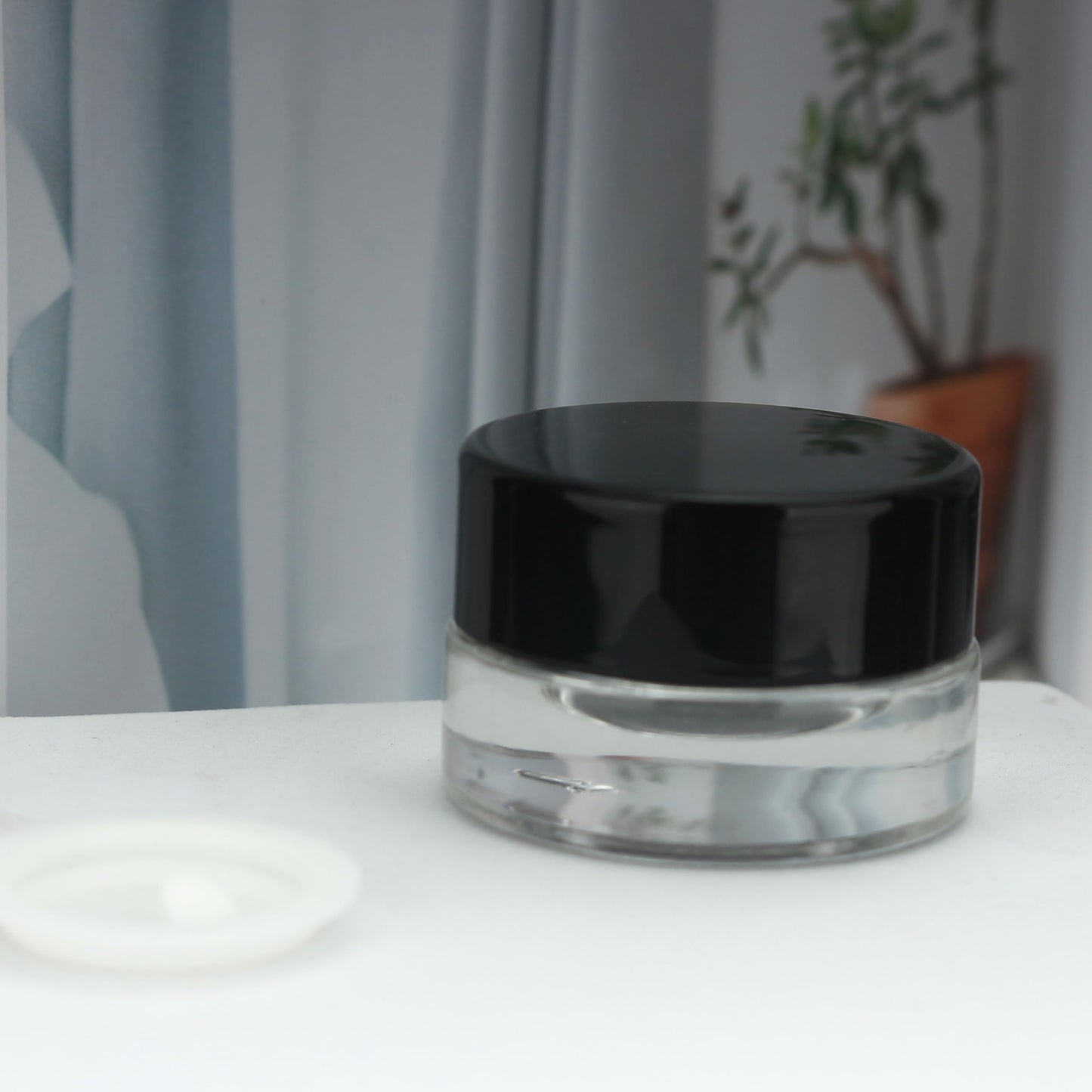 COSIDEA 20 pcs Empty 3G 0.1oz Clear glass jar mini size eye cream jars pot for refill DIY cosmetics ointment