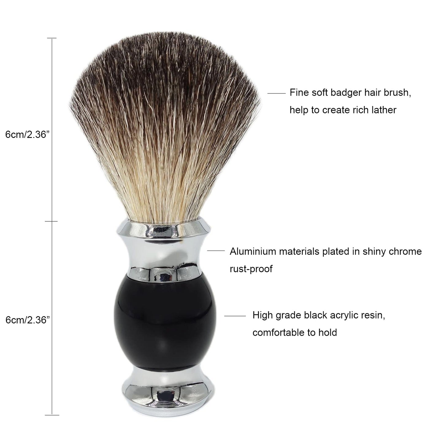 Magyfosia Men's Shaving Kit & Grooming Set,3-Layer Cartridge Shaving Razor,Badger Hair Shaving Brush,Stainless Steel Shaving Bowl and Stand Holder,Smooth,Precision,CLean Shaving Tools for Him
