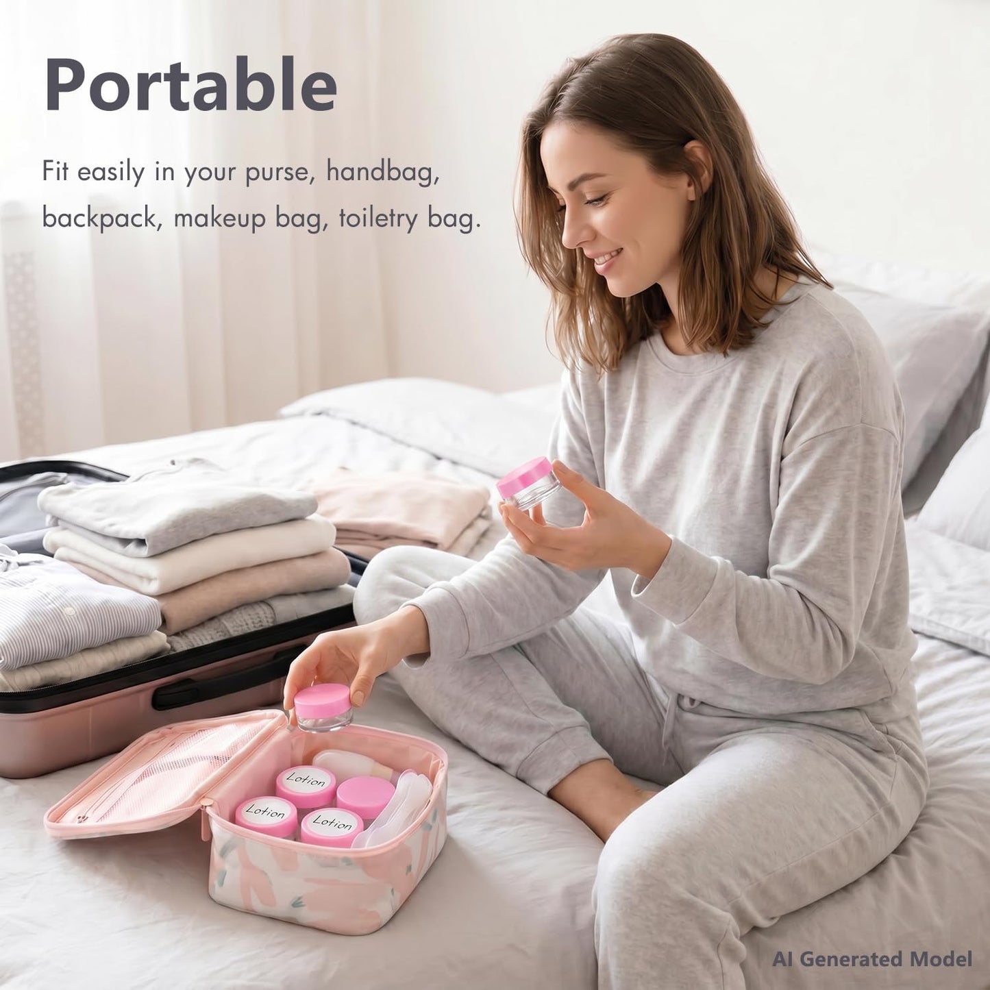 5 Gram Sample Containers with Lids, 200 Count 5ML Sample Jars, Empty Cosmetic Containers with Lids, Small Makeup Travel Containers for Glitter, Lotion, Cream, Beads, with Labels, Mini Spatulas