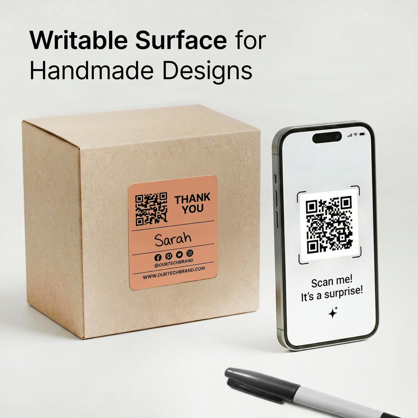 2" X 2" Matte White Printable Labels (100 Sheets, 2000 Stickers) Custom Labels, Logo Stickers, QR Codes for Laser & Inkjet Printers - Spartan Industrial Template S002