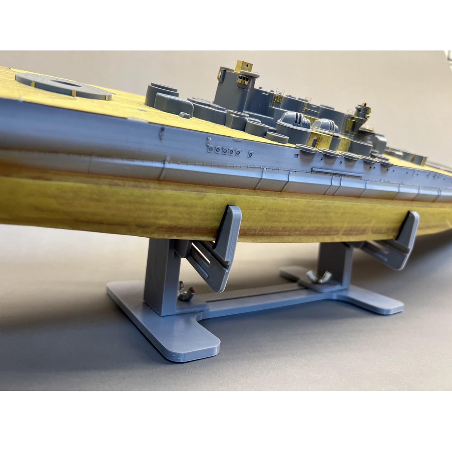 Sigvetan Stand for Model Boat kit Berth jig Stand Building aid Tool, for Most OF1/350-1/700 (Grey-3D Printed)