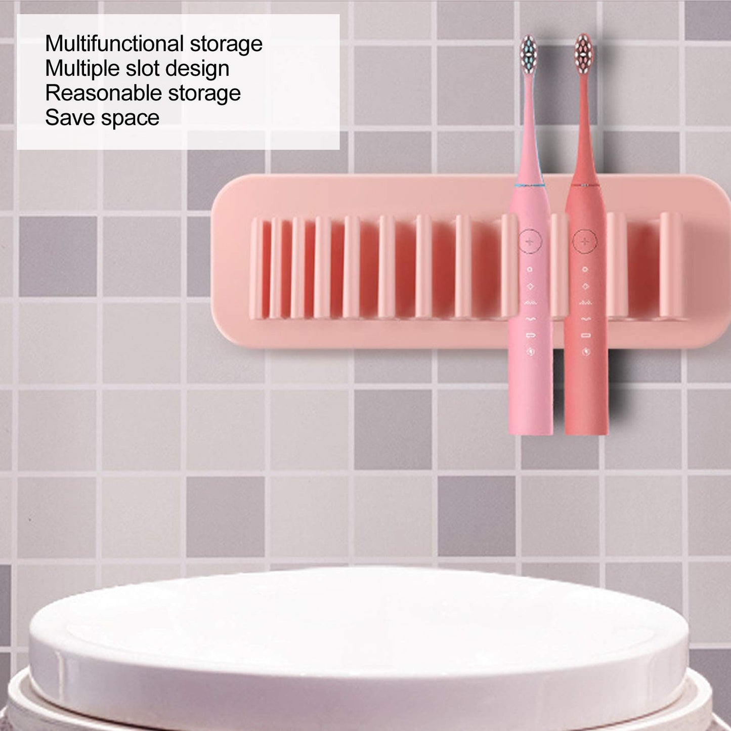 Aatraay Silicone Makeup Brush Drying Rack, 2pcs Makeup Brush Storage Holder, Wall Mounted Toothbrush Storage Rack Organizer