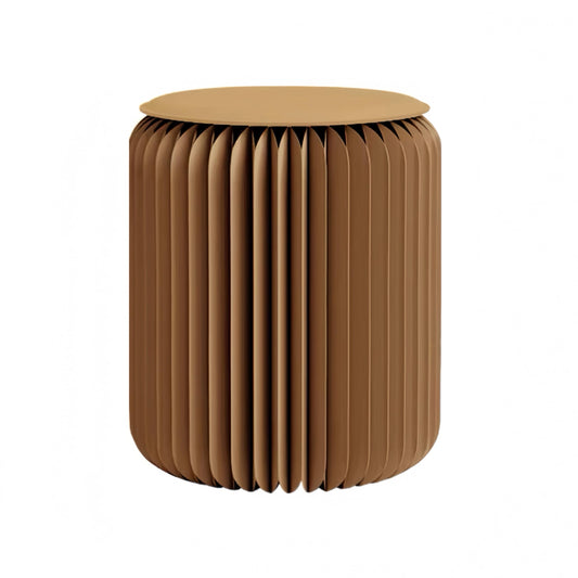 NOONTIDE Folding Stool - 17Inch Home Furniture 660lb Load Capacity Foldable Paper Stool Eco-Friendly Kraft Paper Honeycomb Design,Foldable to 1.2",Brown Modern Minimalist Stool for Living Room(Brown)