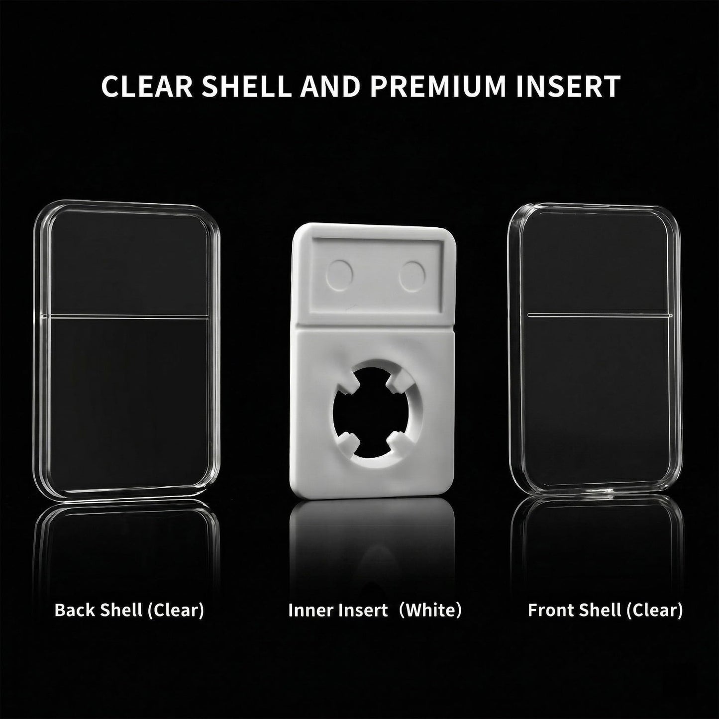10-Pack 30mm Coin Slab Holder for Kennedy JFK Half Dollars, Clear Acrylic