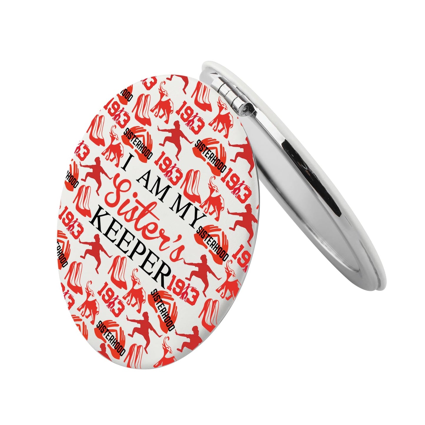 CHOORO Sorority Gifts Red and Black Makeup Mirror Greek Sorority Gift Red Sorority Gifts