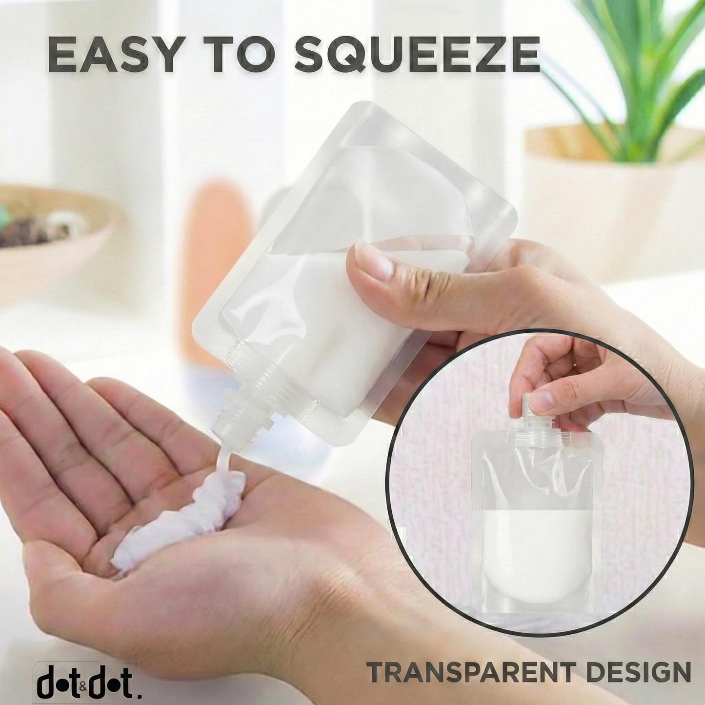 Travel Pouches for Toiletries, 13 Pack TSA Approved Refillable Travel Liquid Pouches, Flat Travel Bottles for Toiletries, Reusable 3oz Portable Containers with Funnel, Labels & Clear Carry On Bag