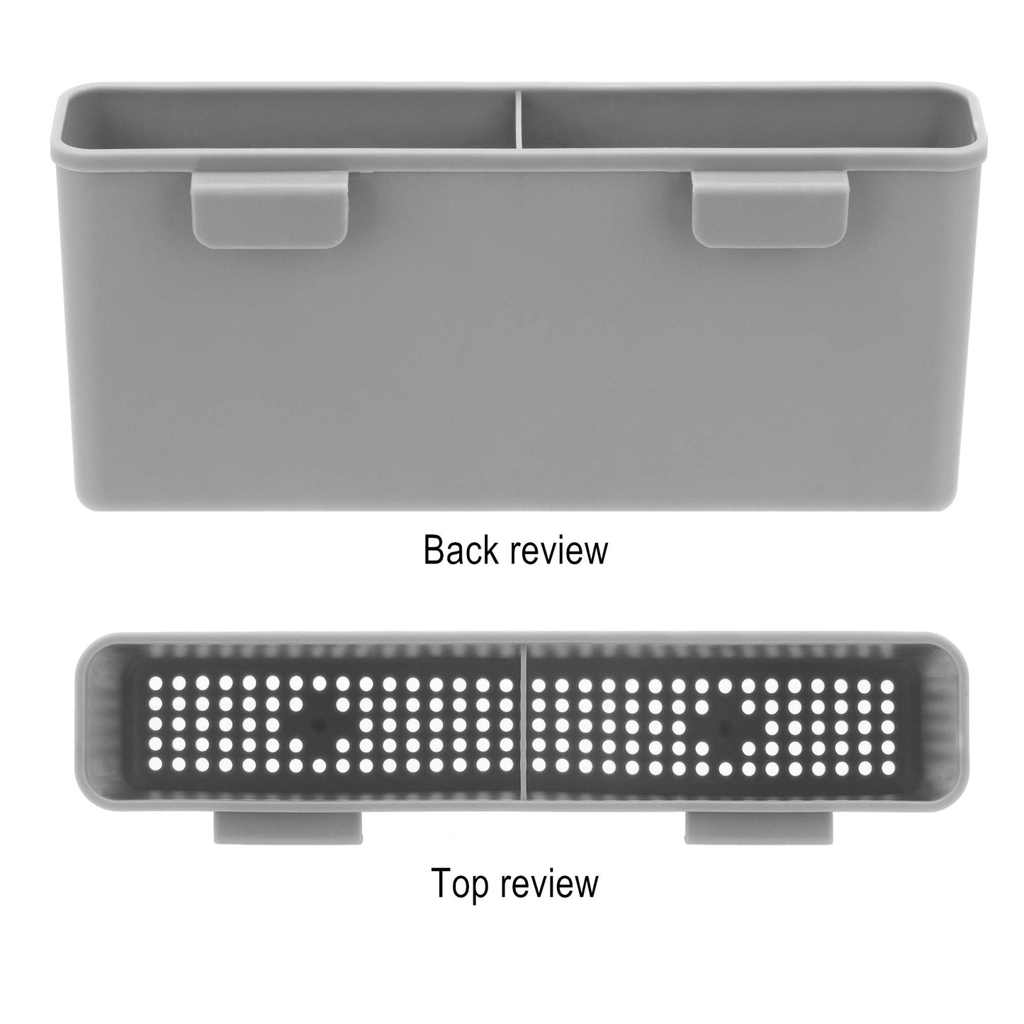 iPEGTOP Cutlery Utensil Silverware Drying Rack Basket Holder with Hooks - Flatware Storage Solution for Kitchen Dish Drainer Dish Drying Rack, Grey