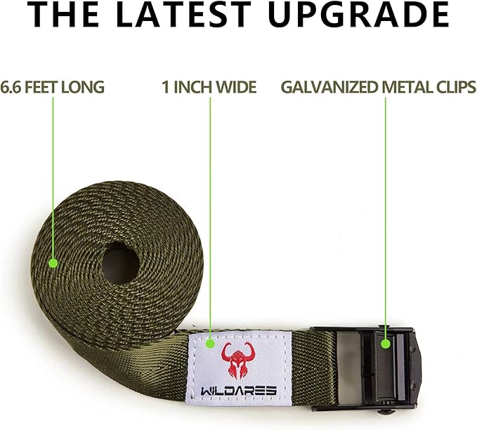 1" x 6.6' Trail Cam Strap,1800 lbs Heavy-Duty Trail Camera Straps, Game Camera Strap,Tree Belts,Durable Nylon Fiber,Long-Lasting Alloy Buckle,Pack of 6