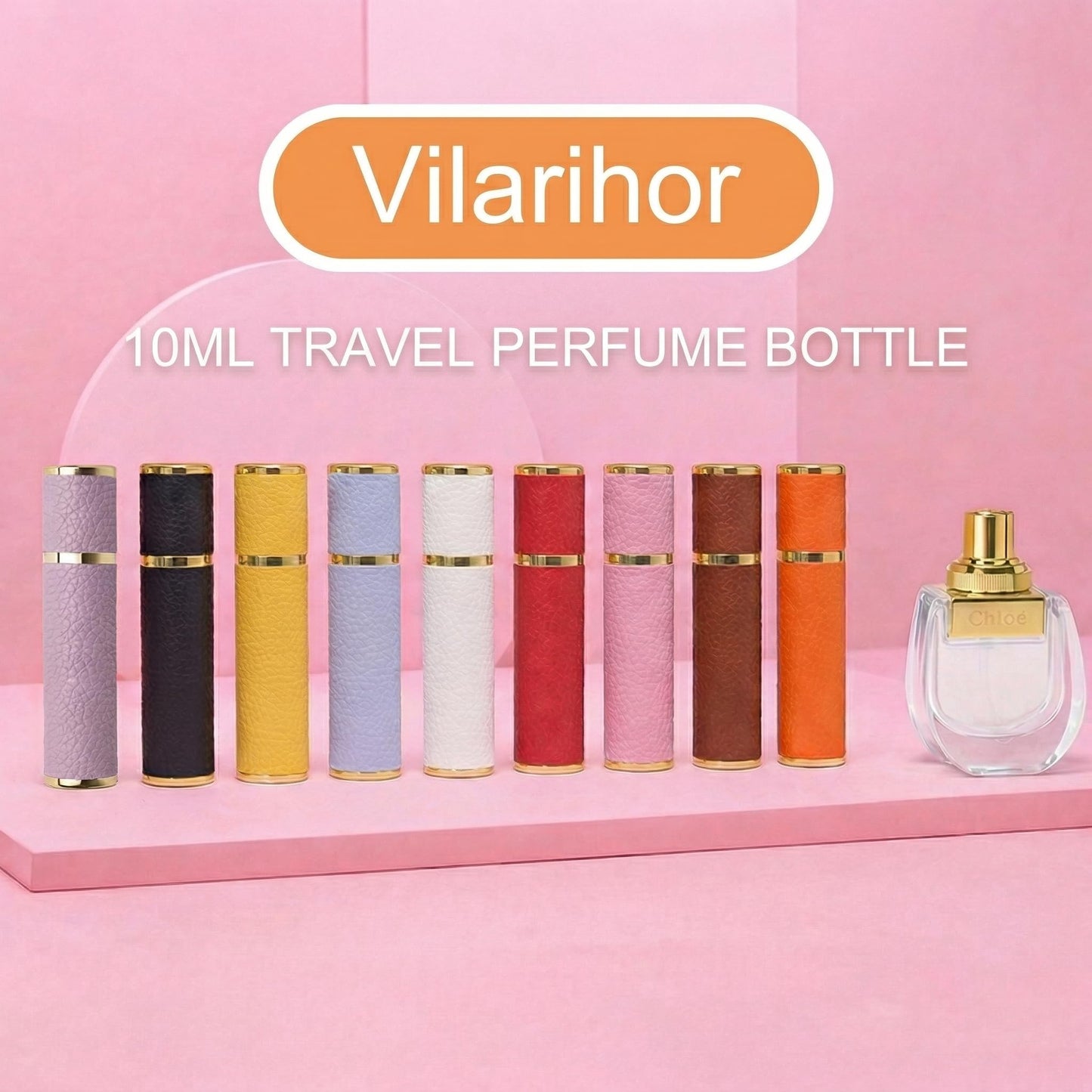 Vilarihor 10ml Mini Perfume Travel Refillable Bottle, Portable Perfume Atomizer, Small Travel Cologne Sprayer, Leakproof Design with 4 Refill Tools, Essential Travel Items for Men and Women (Blue)