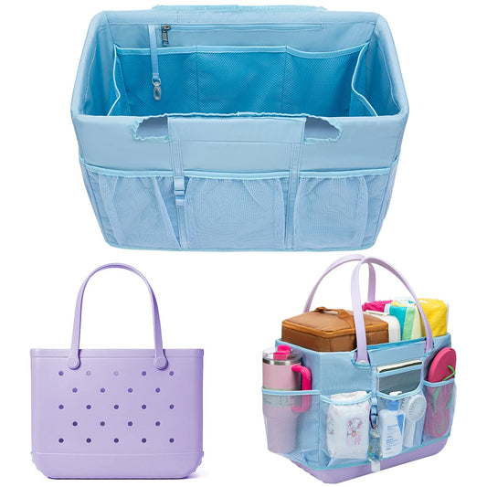 Nyton Organizer Bag Compatible with Original Large Bogg Bag Cover Divider Insert Beach Bag Liner for XL Bogg Bag Storage Separator Compartment with Mesh Pocket Sport Mom