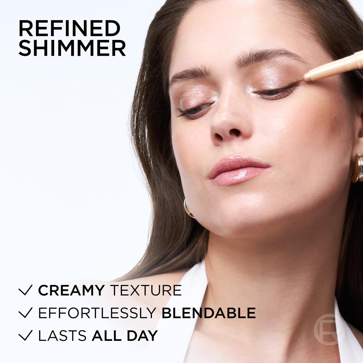 L'Oreal Paris Le Shadow Stick Shimmer Eyeshadow, High-Pigment, Long-Lasting, and Blendable Cream Eyeshadow Stick, Transfer and Smudge-Resistant Eye Makeup, Nude Lights