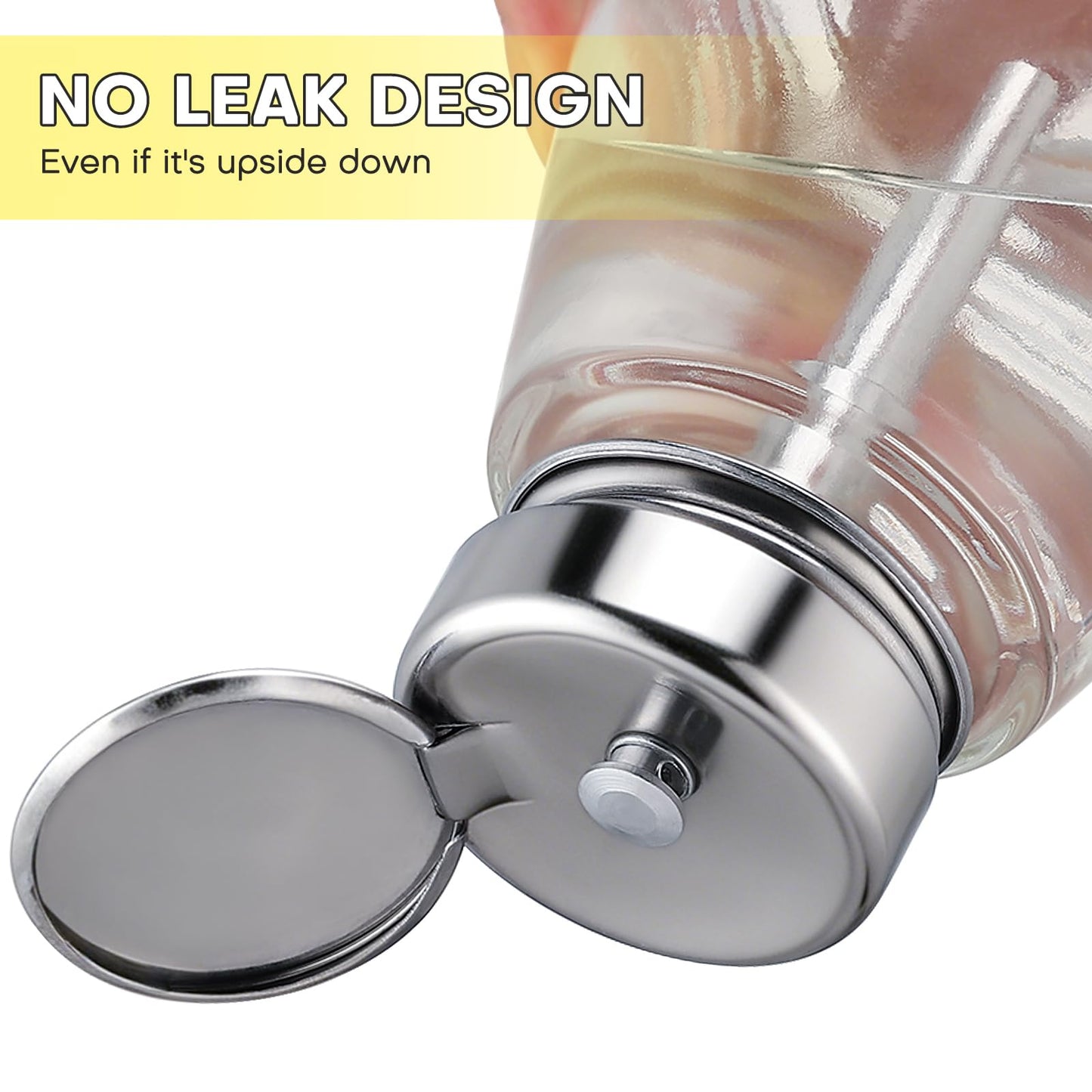 2 PCS 6Oz / 180ml Glass Acetone Pump Dispenser, Cone Alcohol Dispenser Push Down Nail Bottle Pump for Makeup, Acetone Bottle Dispenser for Nail Polish Remover Push Down Pump Dispenser w/Flip Top Cap