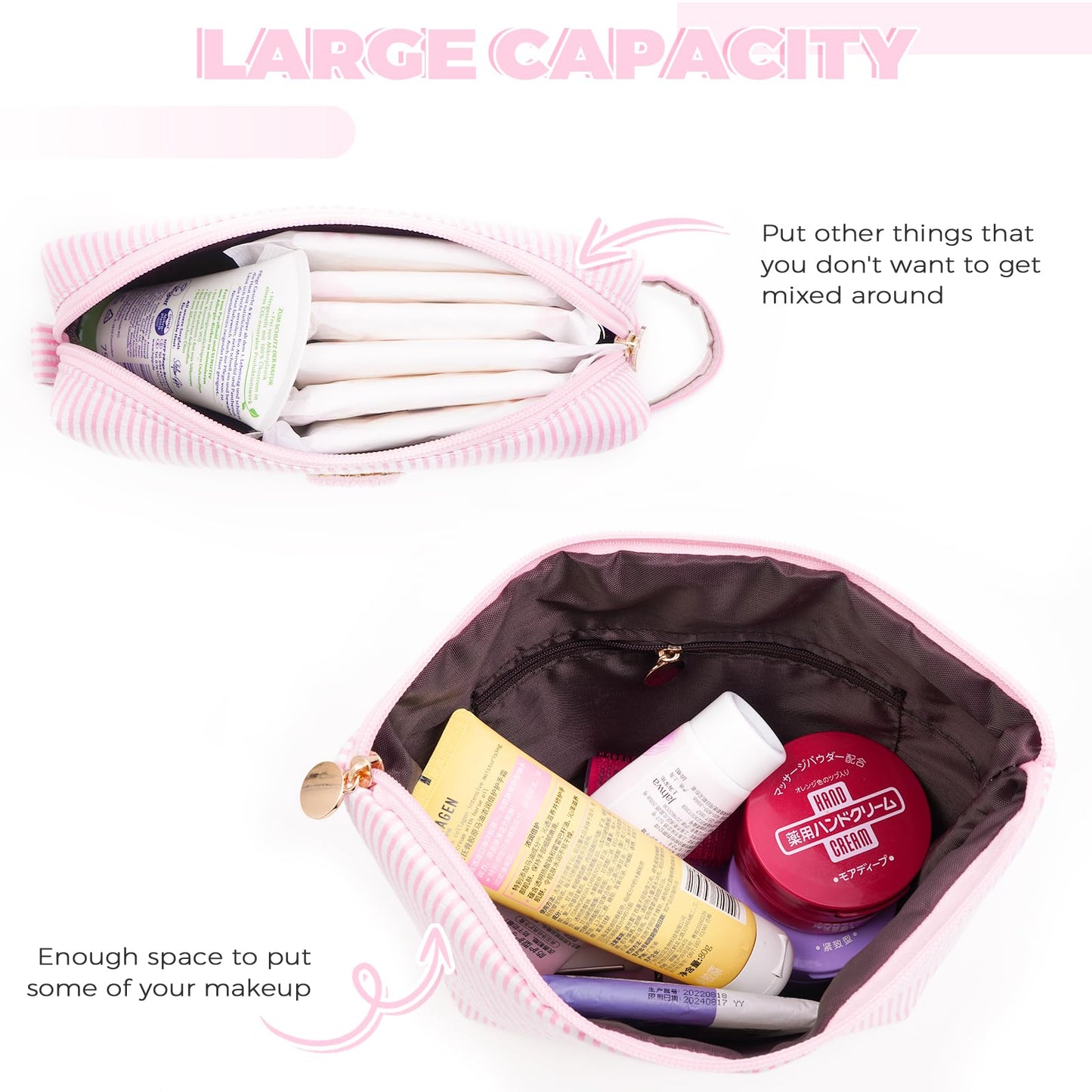 Btffitting Gifts for Teen Girls Women - Birthday Gifts for 10 11 12 13 14 15 16 17 18 Years Old Girl,Makeup Bag Cosmetic Bag,Teacher Gift Trendy Stuff Toiletry Bag - Pink,C