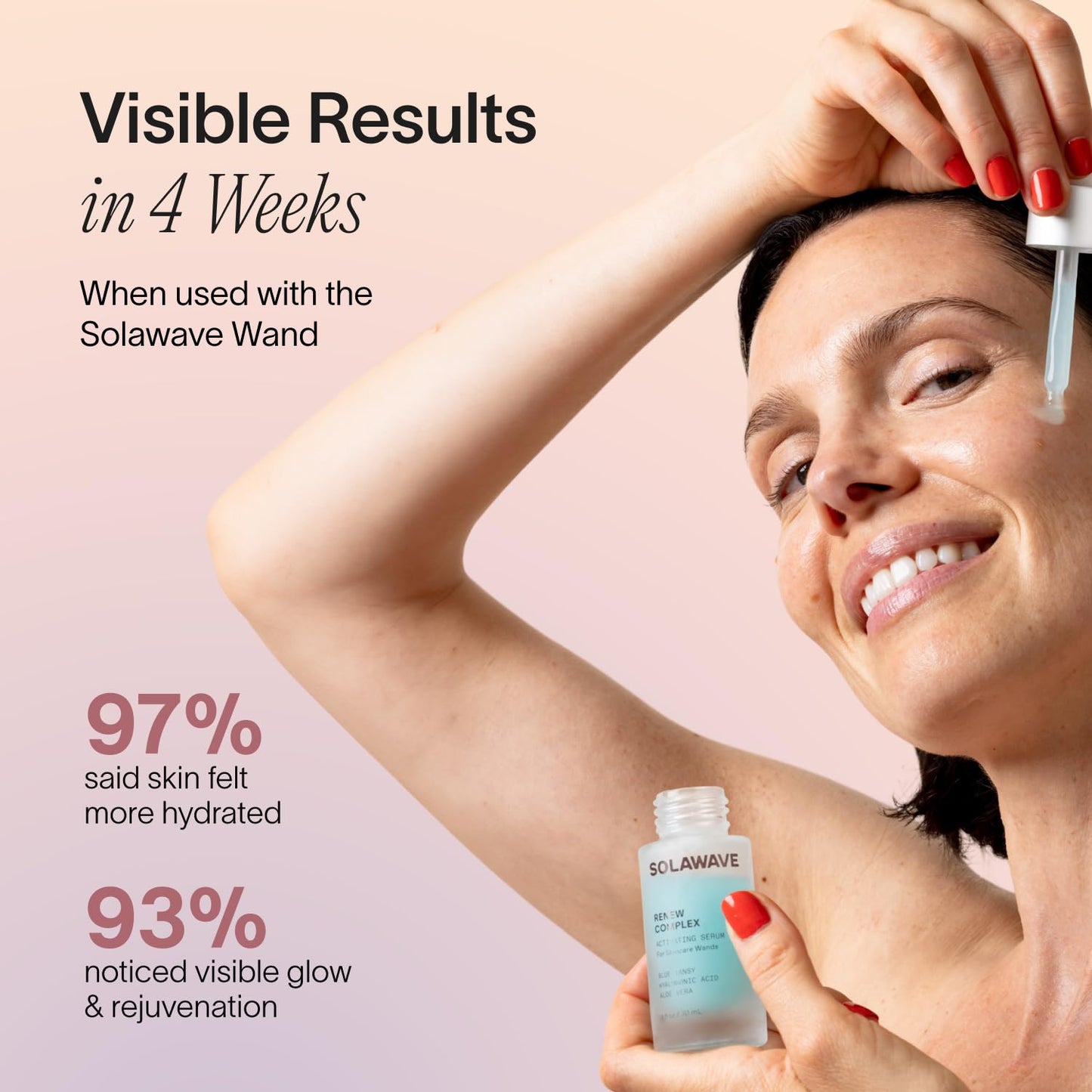 Solawave Renew Complex Red Light Therapy Activation Serum for Face & Neck | Pairs with LED Facial Wand Device | Hydrates & Plumps the Skin | Blue Tansy, Aloe Vera, Hyaluronic Acid (3 Pack - 1 Oz)