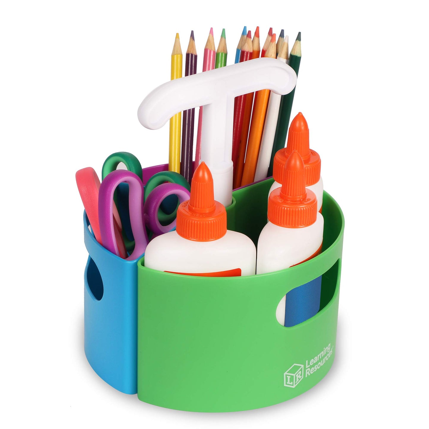 Learning Resources Create-a-Space Storage Center Mini Bundle, Home School Accessories, Fits 3oz Hand Sanitizer Bottles, Teacher Organizer, Classroom Craft Portable Activities