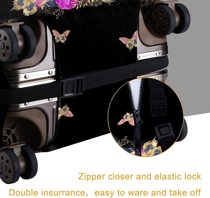 Travel Suitcase Protector Light skin african american Elastic Protective Washable Luggage Cover With Concealed Zipper Suitable For 18-32 Inch (S (for 18--21 inch luggage))