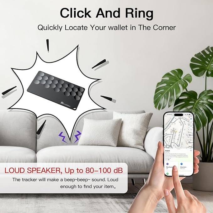 Smart Tracker [Apple MFi Certified] with Apple Find My, Bluetooth Wallet Finder, 5-10 Years Staying Power, Smart Tag GPS Item Locator Tracking Device, for Keys, Wallet, Luggage, Pet, Bag