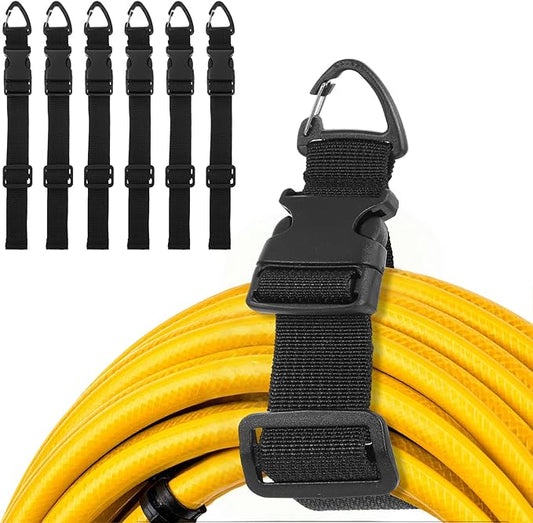 18 Pack Extension Cord Holder Organizer with Triangle Clips, 17" Adjustable Heavy Duty Cord Storage Straps for Home Workshop RV Garage Organization for Cables Hoses Ropes