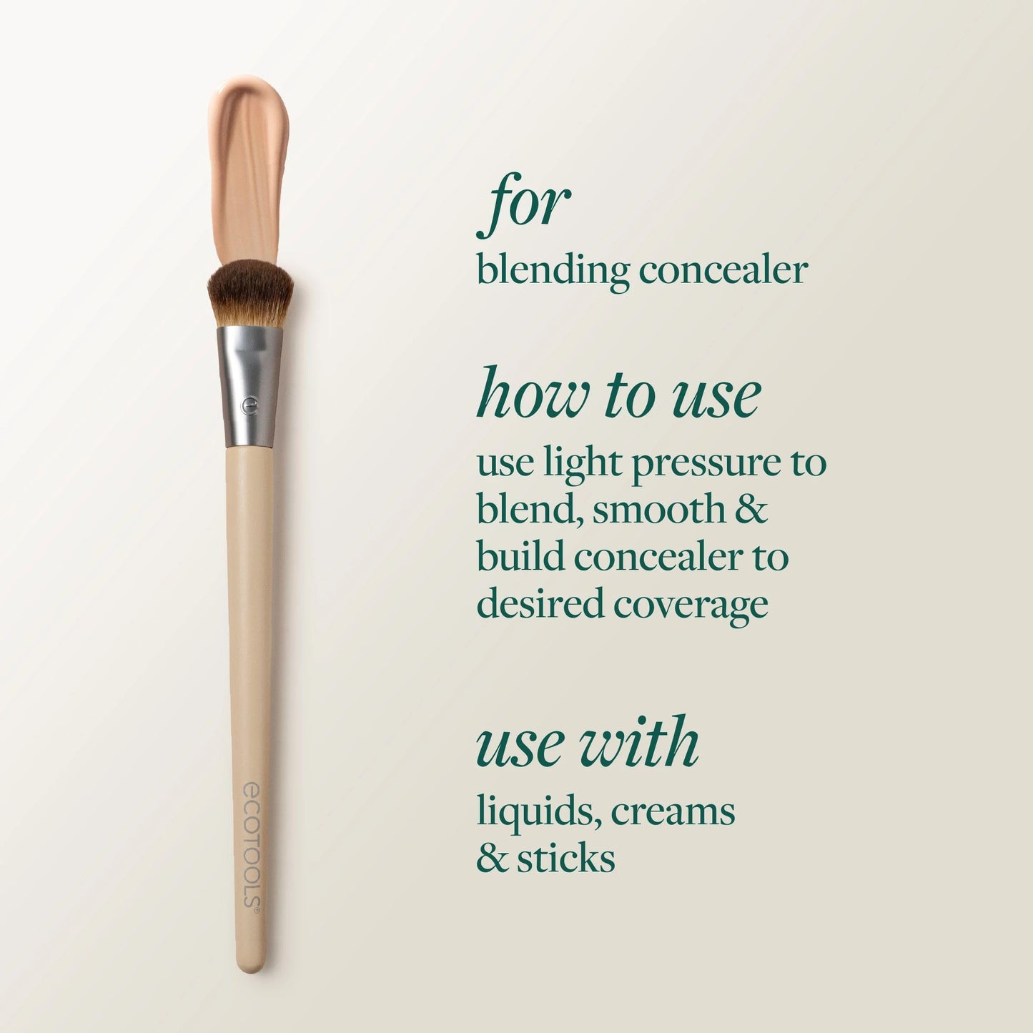 EcoTools 5 Piece Everyday Edit Makeup Brush Set, Eco Friendly Makeup Brushes with Powder Puff, Travel-Friendly, Vegan & Cruelty-Free