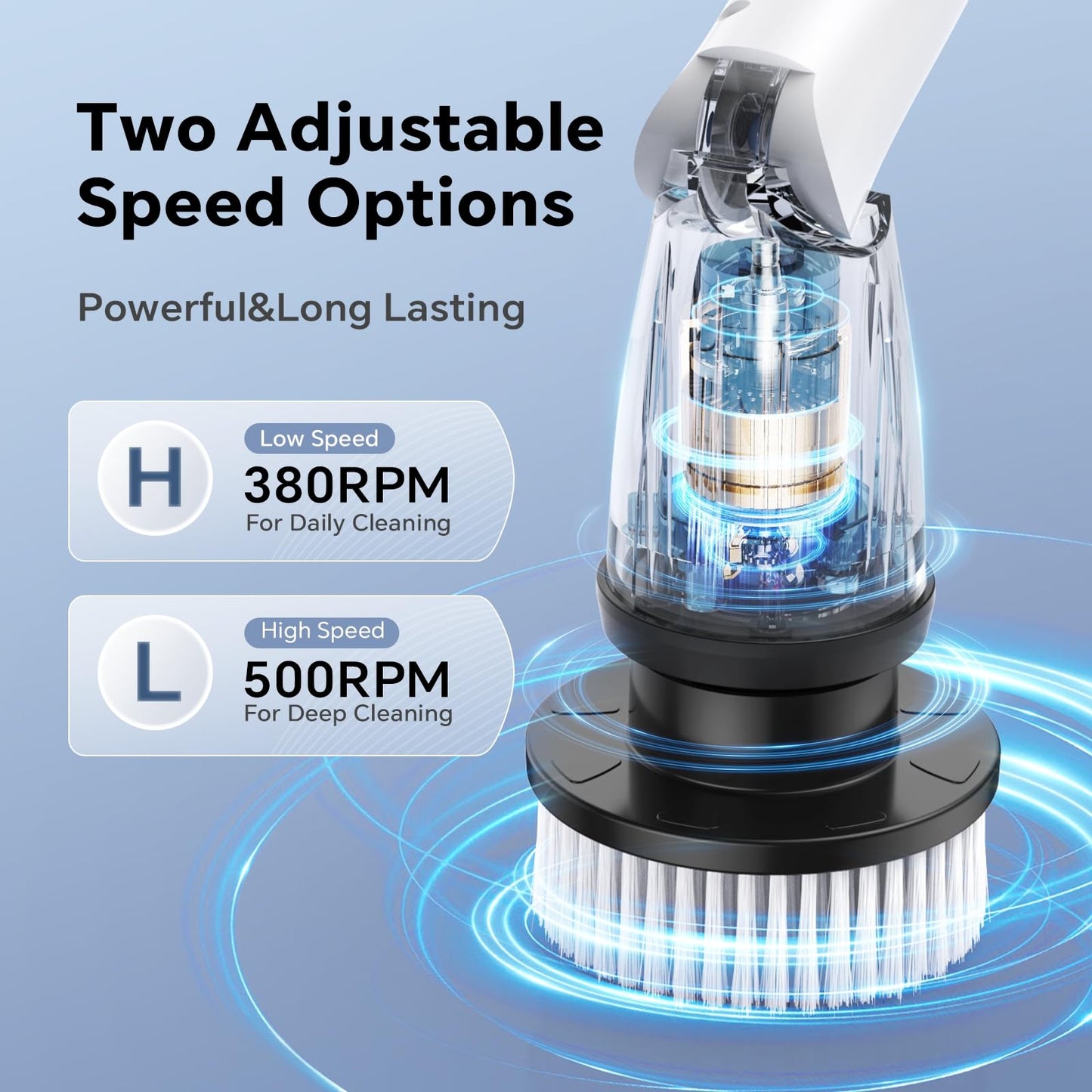 Electric Spin Scrubber with 8 Replaceable Brush Heads 3 Adjustable Angle Waterproof LED Display Cordless Cleaning Brush Supplies Bathroom Cleaner Set Long Handle Power Scrubber for Shower Floor Tub