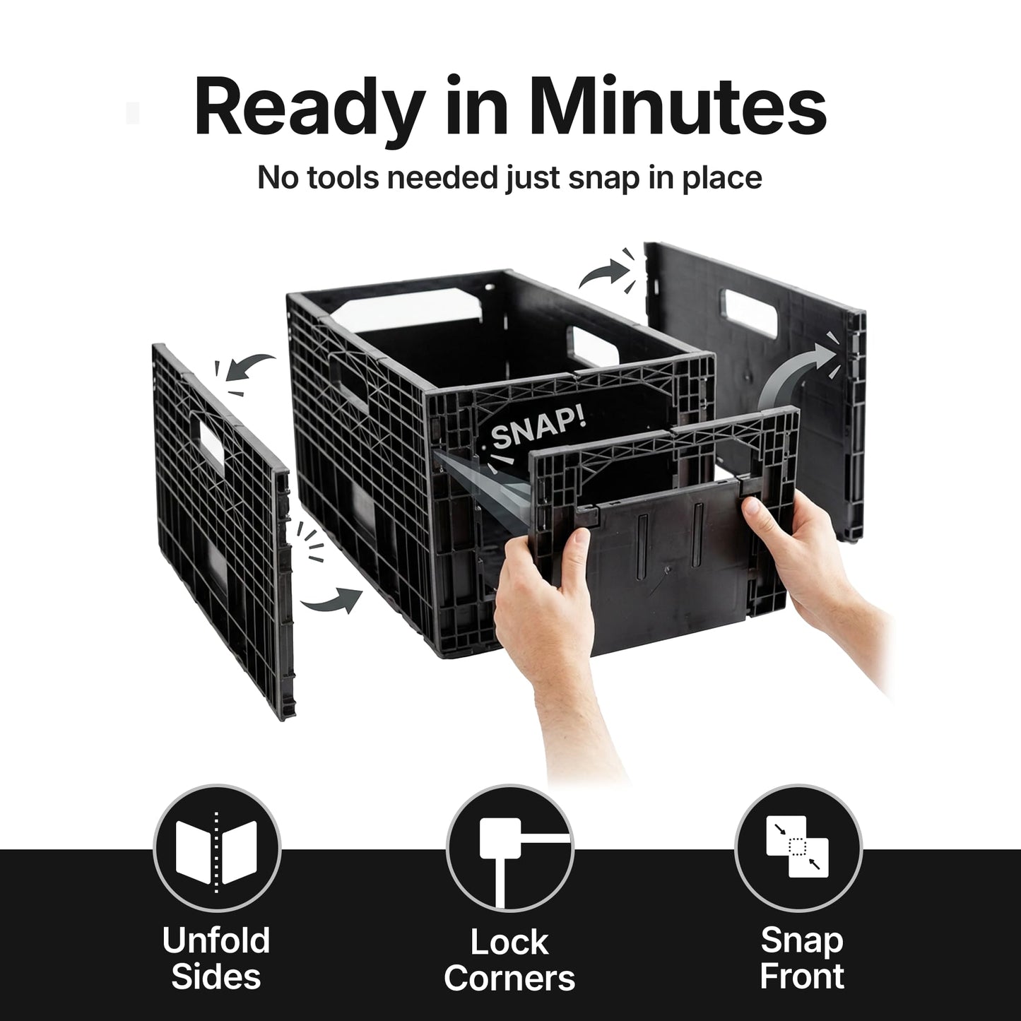 Stackable Wine Storage Crates Modular System, 12 Bottle Capacity per Crate, Dual Access Horizontal Wine Rack Organizer | Recycled Plastic for Cabinet, Cellar & Home Bar, Set of 6