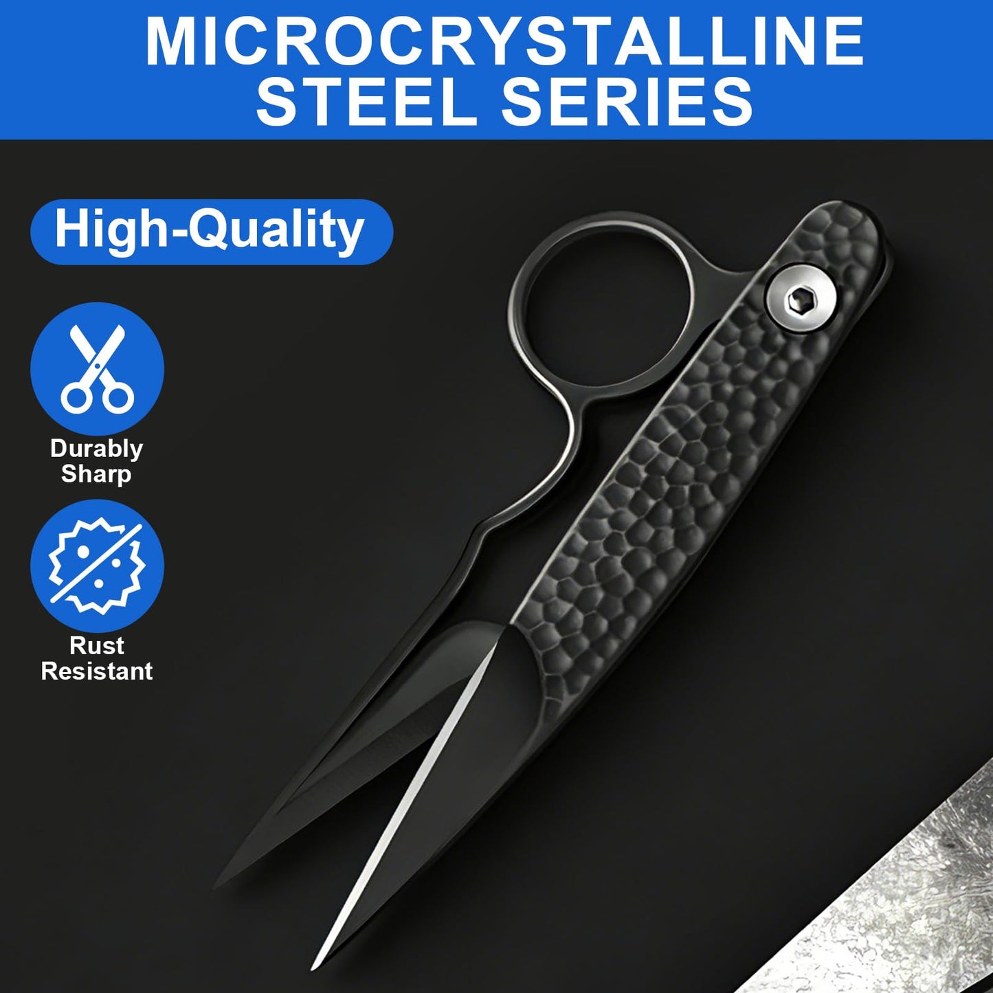 Upgrade Sewing Scissors, Stainless Steel Premium Tailor Scissors, Microcrystalline Steel Shears，Thread Snips Trimming Nipper for Gift Wrapping Yarn, Sewing Supplies (Silver)