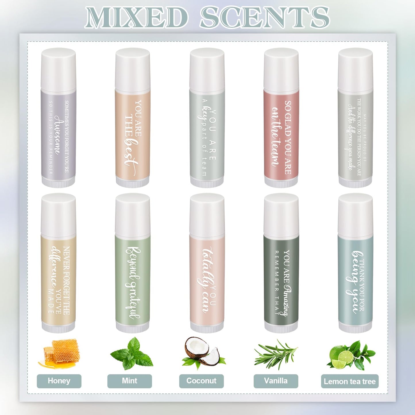 Swiffen 100 Sets Employee Appreciation Gifts Lip Balm Bulk Thank You Gifts for CNA Nurse Paraprofessional Women Team Coworkers Staff Volunteer Baby Shower Bridal Wedding Favors for Guests