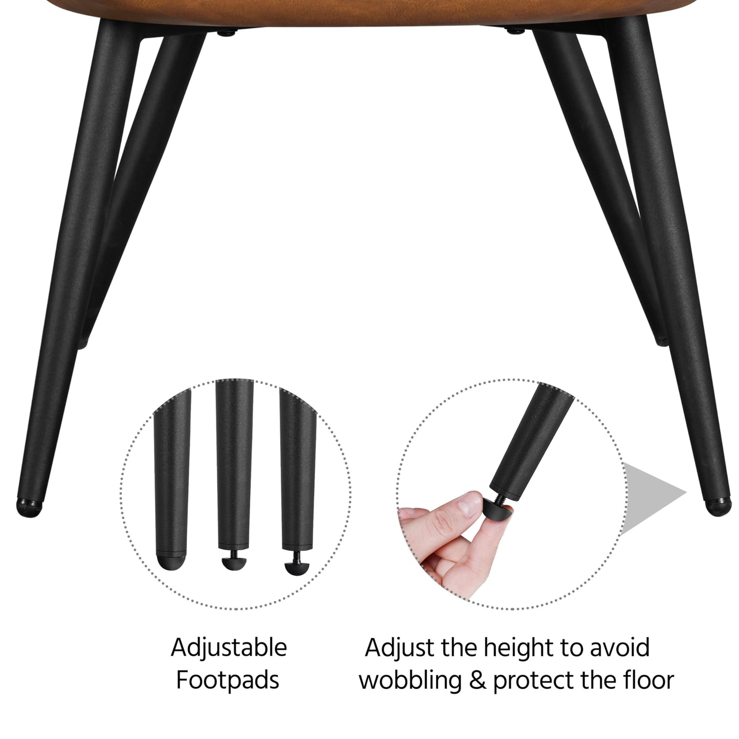 Yaheetech Accent Chair, Modern Fuzzy Boucle Fabric and Faux Leather Armchair, Upholstered Vanity Chair with High Curved Back and Metal Legs for Living Room Makeup Bedroom, Gray/Retro Brown