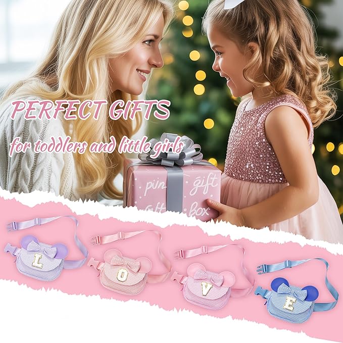 Birthday Gifts - Birthday Gift for 3 4 5 6 7 8 9 10 11 12 13 Year Old Girls, Initial Crossbody Bag Belt Bag Purse for Gifts for Kids Girl Blue O