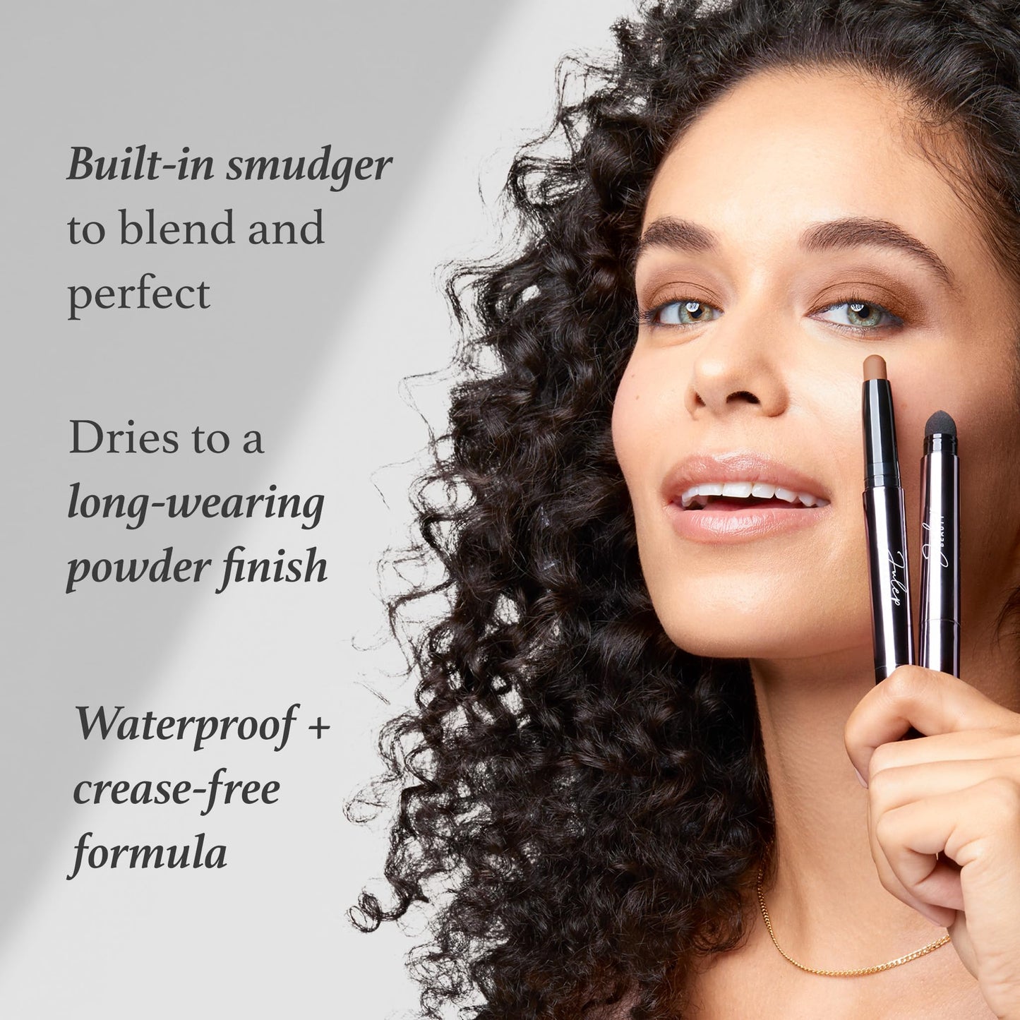 Julep Eyeshadow 101 Crème to Powder Waterproof Eyeshadow Stick, Snowfall Matte & It's Balm Lip Balm Crayon, Full-Coverage Lipstick & Lip Moisturizer with Semi Gloss Finish, Vamped Up