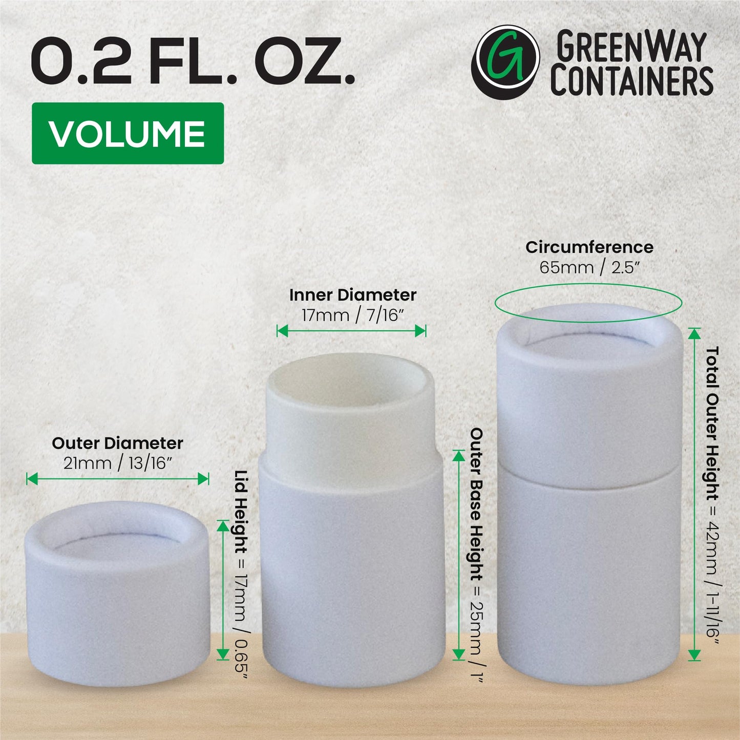 GreenWay 0.2oz / 6g Kraft Paperboard Lip Balm Tubes with Dropper - 25 Pack Lip Gloss Tubes Refillable DIY Cosmetic Containers – Short Style Lip Balm Containers Empty Holder Tube - White